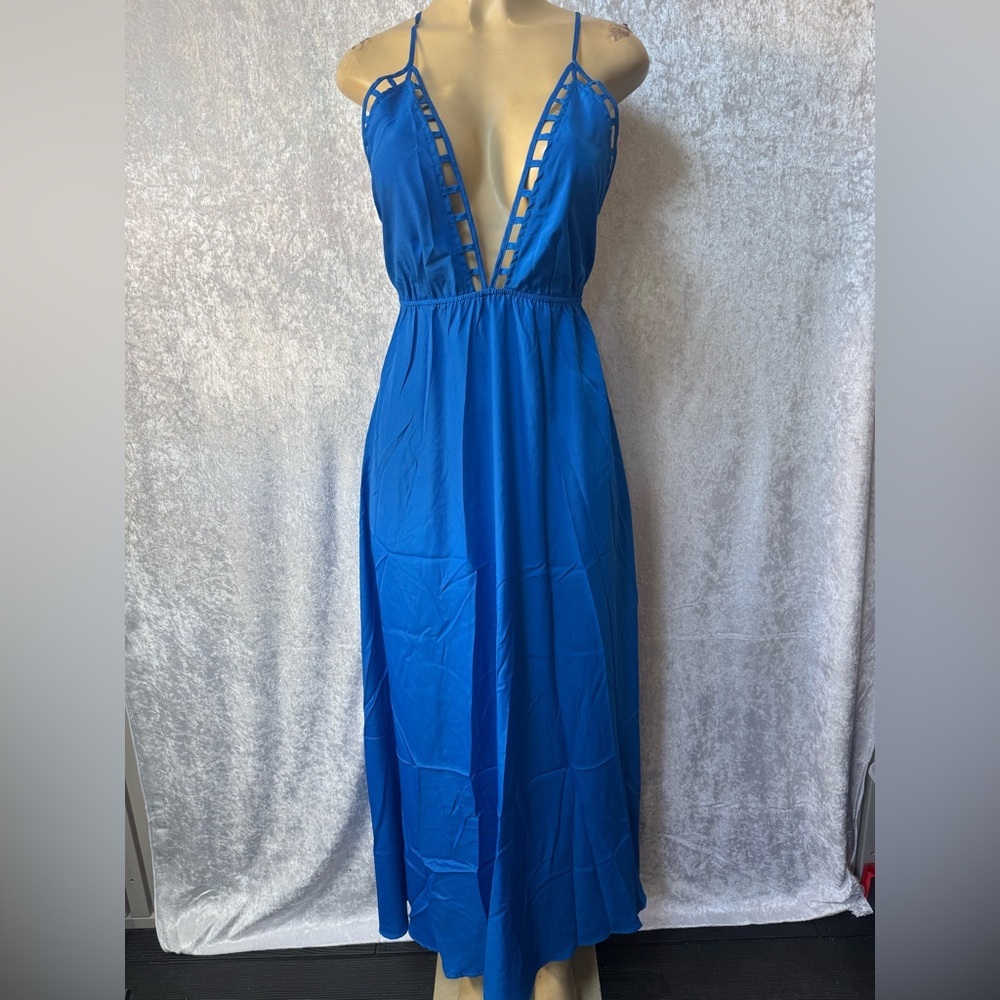 Ali & Kris Royal Blue Strappy Maxi Dress